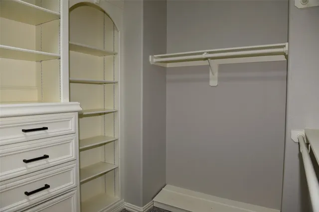 a close view of closet