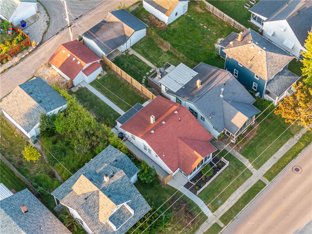 1915 Patterson Road Dayton, OH 45420 - Photo 46 of 48 This captivating aerial view showcases a vibrant neighborhood with well-maintained properties and ample green space.