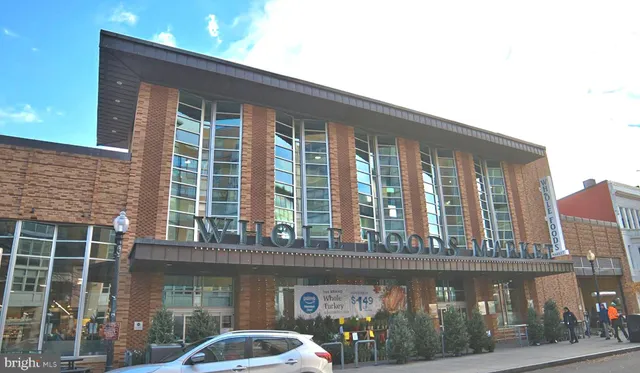 a front view of a building