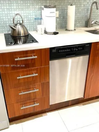 a close view of appliances