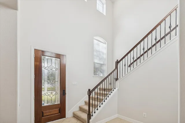 a view of entryway with wooden floor