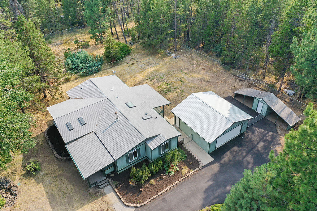 17231 Downey Road Bend, OR 97707 - Photo 37 of 40 an aerial view of a house with garden