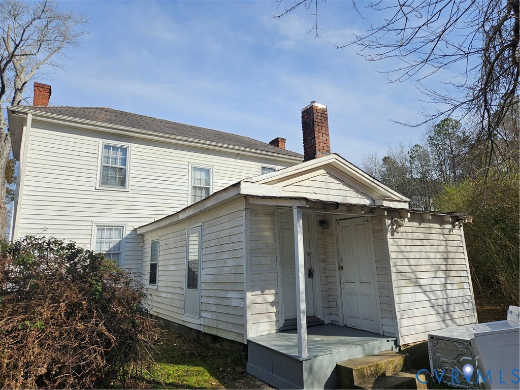 9330 Halls Run Road Chesterfield, VA 23832 - Photo 2 of 11 Back of house featuring a chimney, washer / clothe