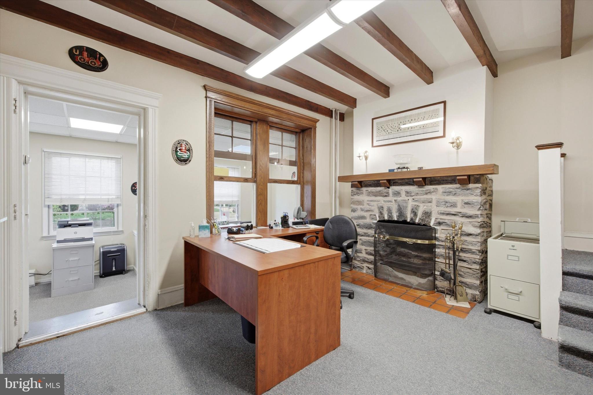 502 Darby Road Havertown, PA 19083 - Photo 8 of 32 Stone Fireplace