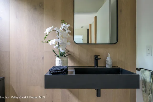 a room with furniture and a large window