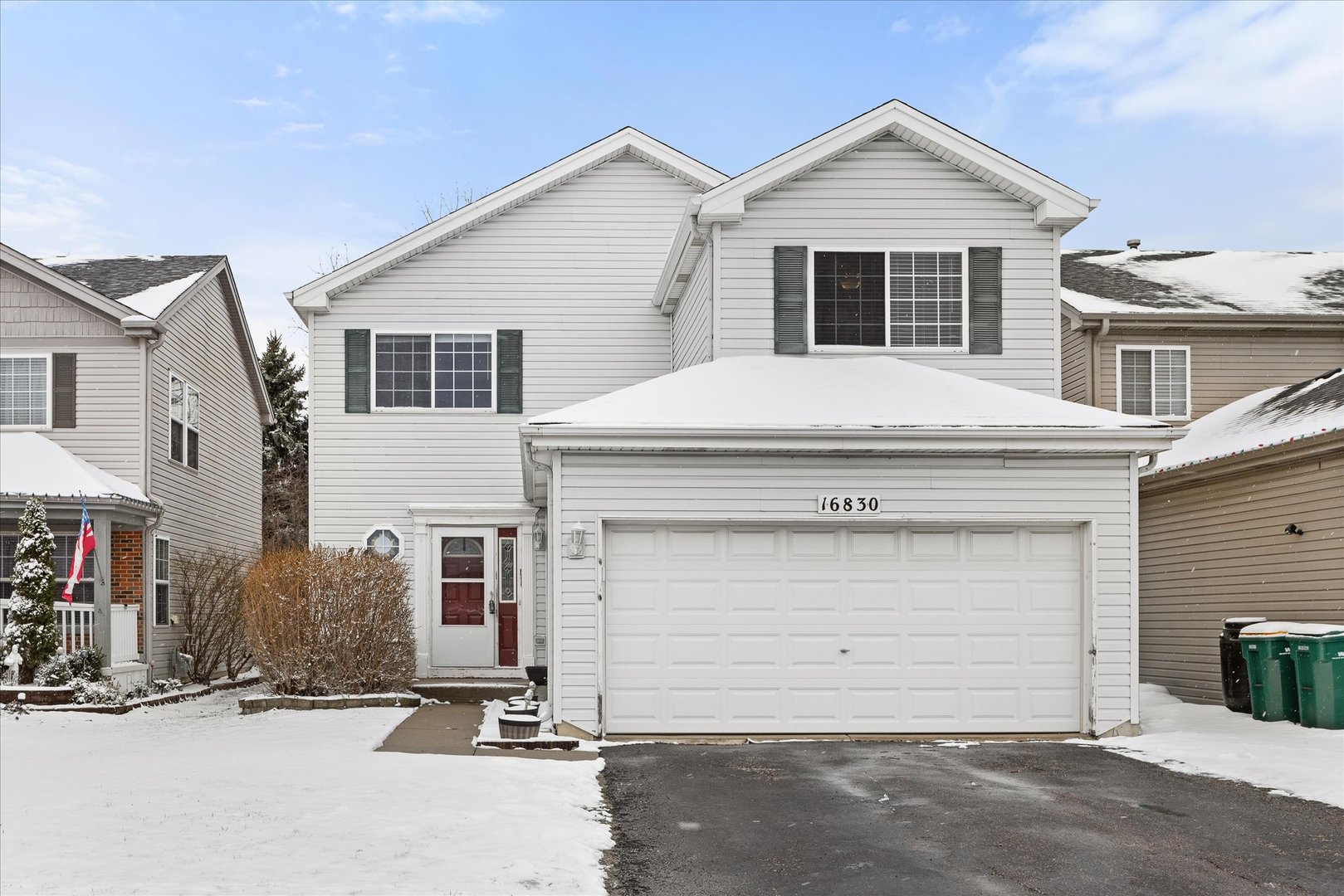 a view of a white house