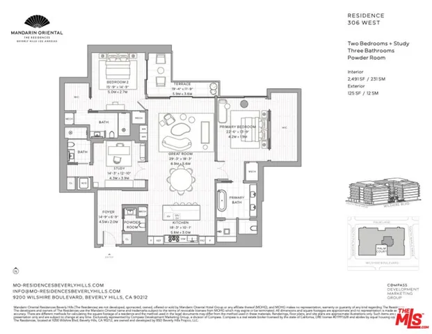 $4,888,000 | 9200 Wilshire Boulevard, Unit 206E, Beverly Hills, CA 90212