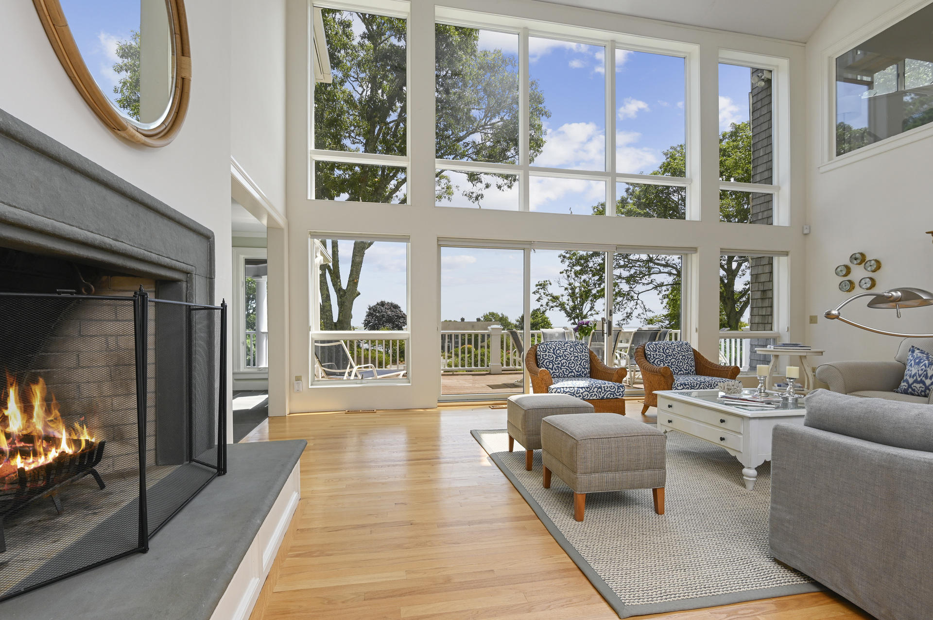 22 Little Bay Road Orleans, MA 02653 - Photo 6 of 39 Living room, with fireplace
