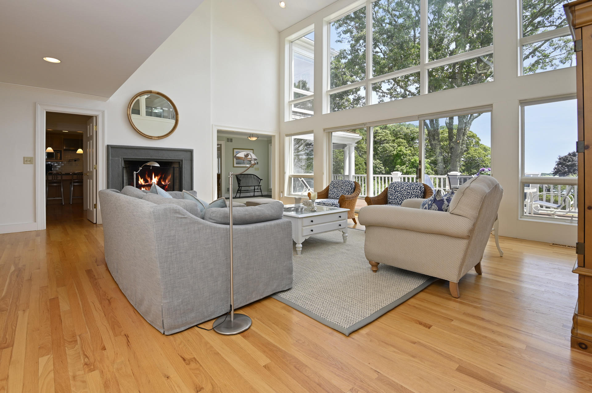 22 Little Bay Road Orleans, MA 02653 - Photo 9 of 39 Living room, kitchen at left