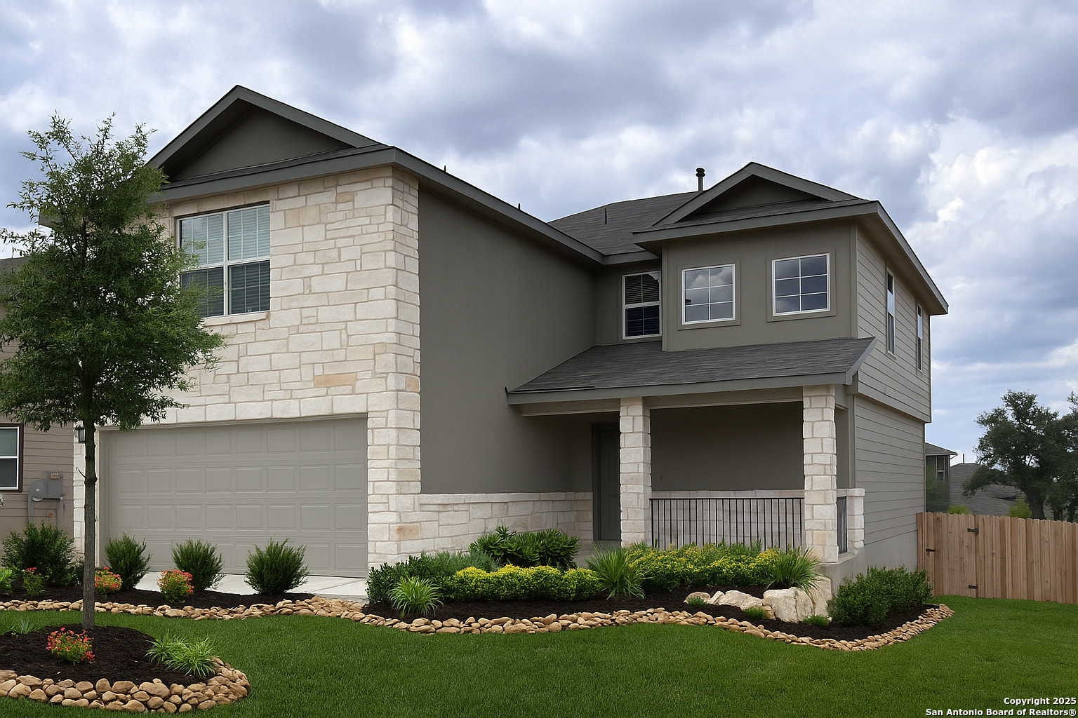 3815 Rusted Copper Bulverde, TX 78163 - Photo 1 of 36 a front view of a house with a yard and garage