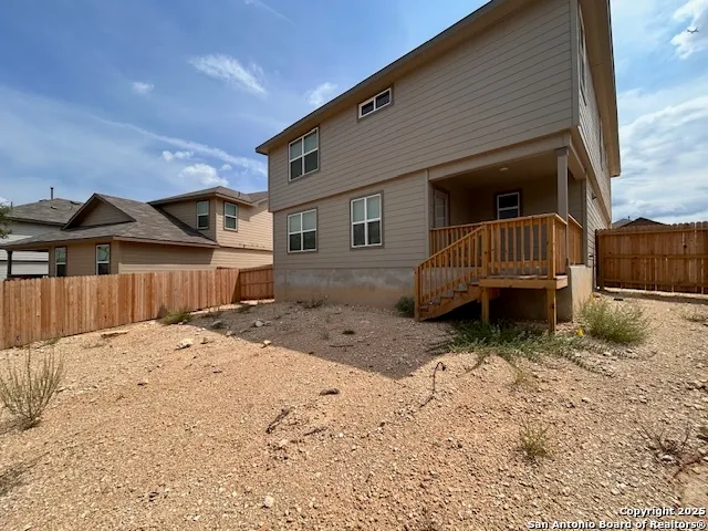 a backyard of a house