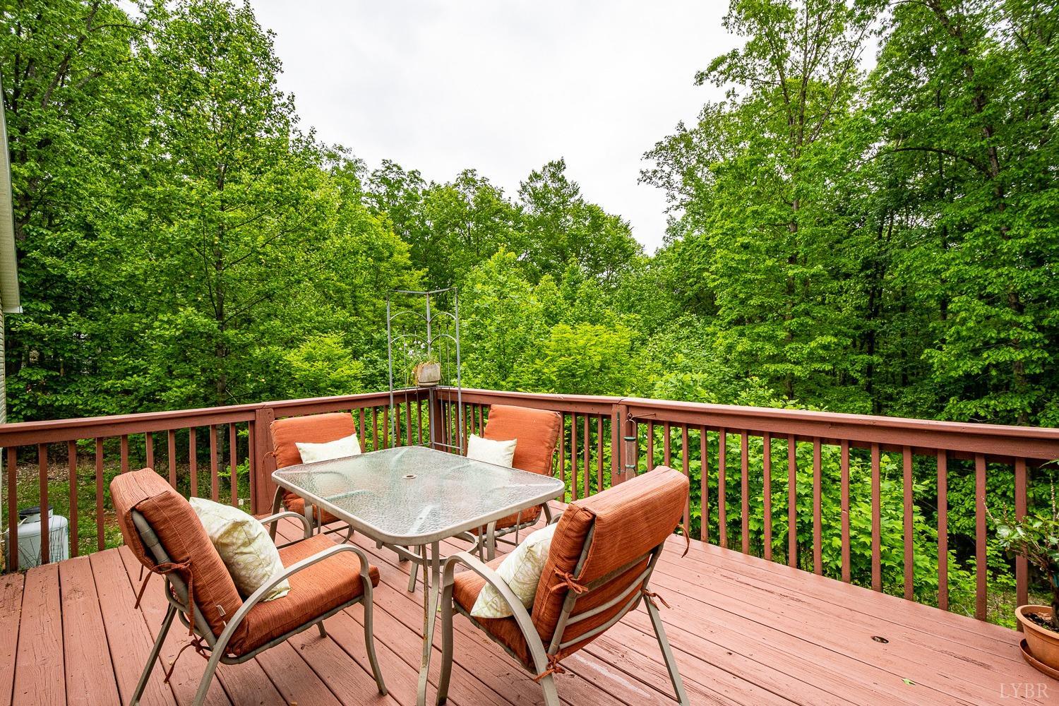 552 Pendleton Drive Amherst, VA 24521 - Photo 21 of 58 a view of a chair and table on the deck