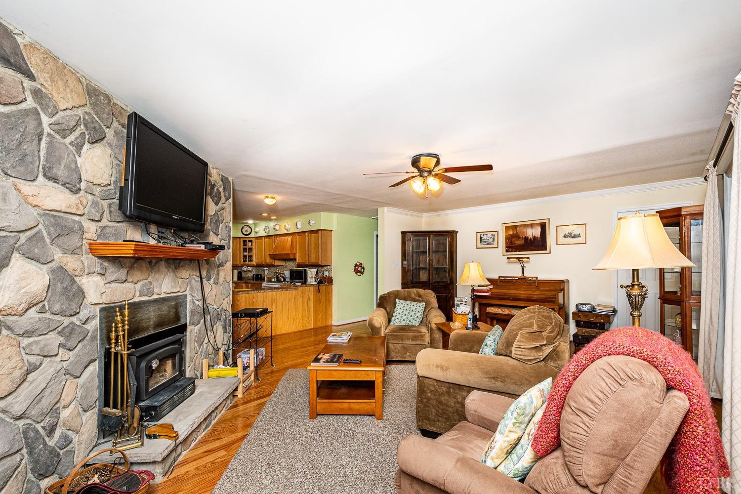 552 Pendleton Drive Amherst, VA 24521 - Photo 5 of 58 a living room with fireplace furniture and a flat screen tv