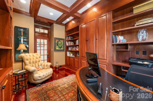 a room with furniture