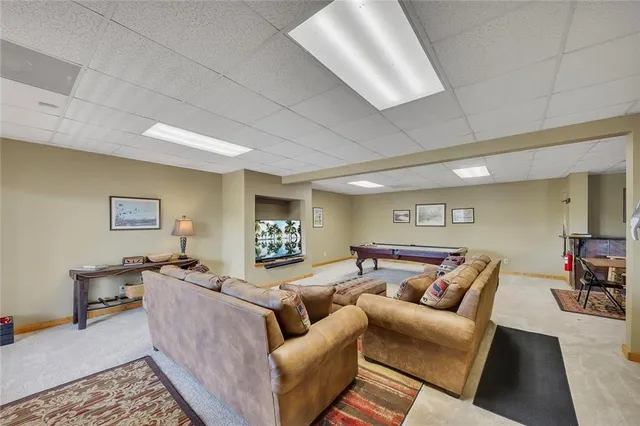 a living room with furniture and a couch