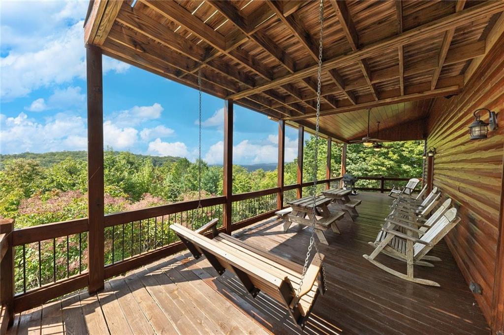 499 Raven Ridge Circle Mineral Bluff, GA 30559 - Photo 30 of 43 a view of swimming pool with outdoor seating
