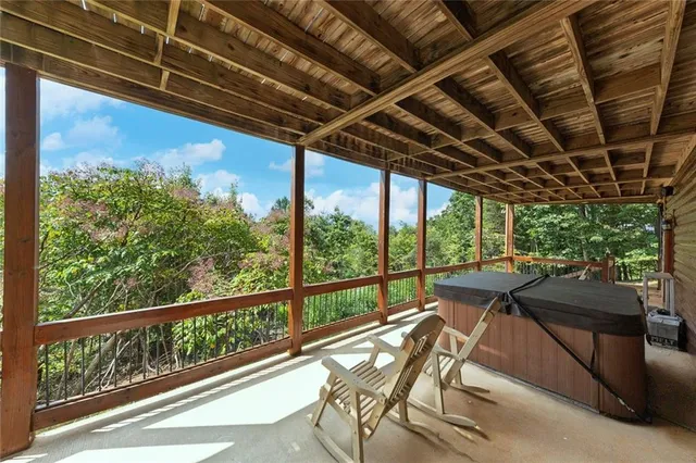 a view of a outdoor space with seating