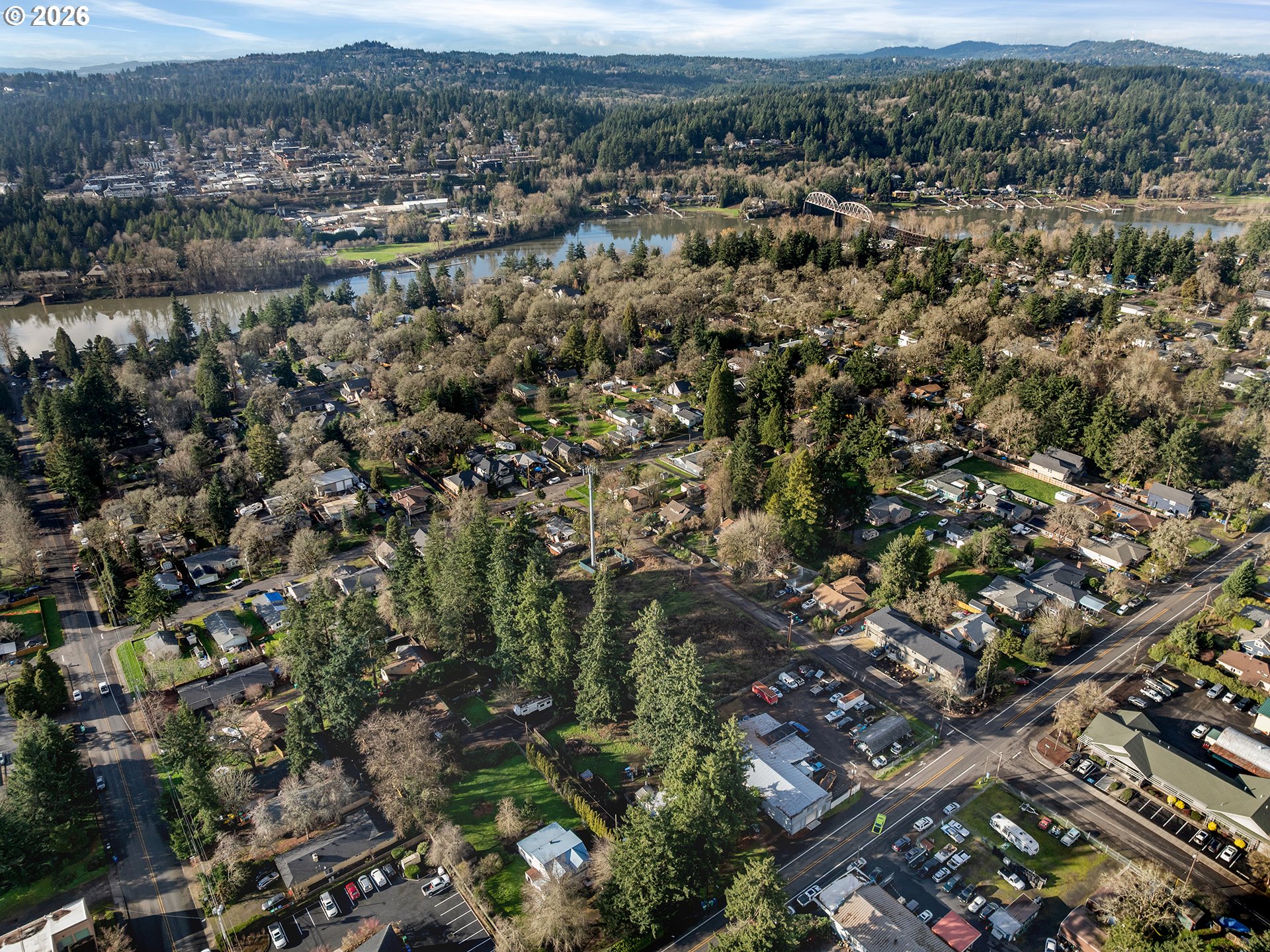 14601 Southeast River Road Milwaukie, OR 97267 - Photo 18 of 28 an aerial view of residential houses with city view