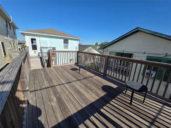 a view of wooden deck