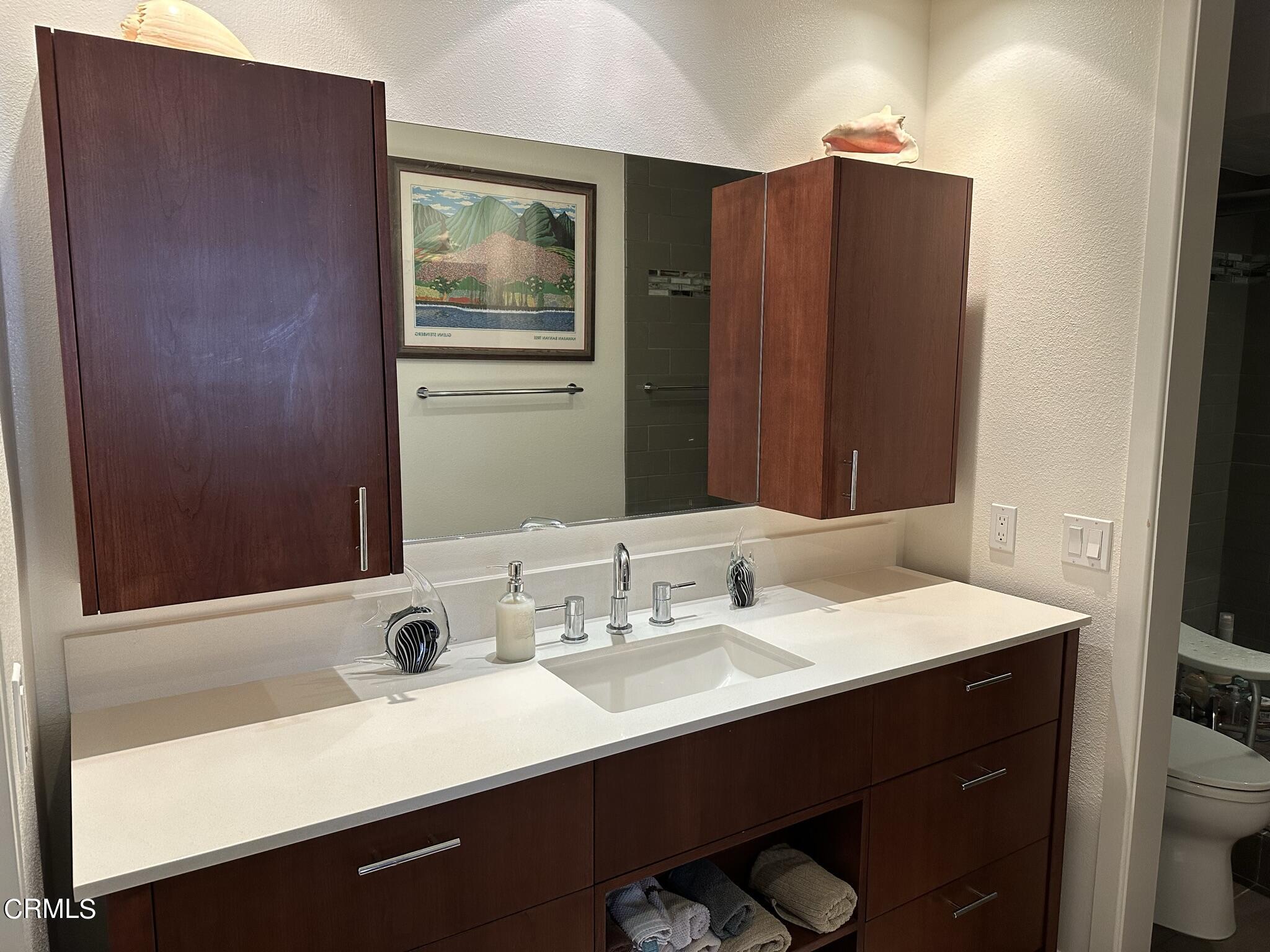 4475 Antigua Way Oxnard, CA 93035 - Photo 12 of 31 a bathroom with a sink vanity and a mirror