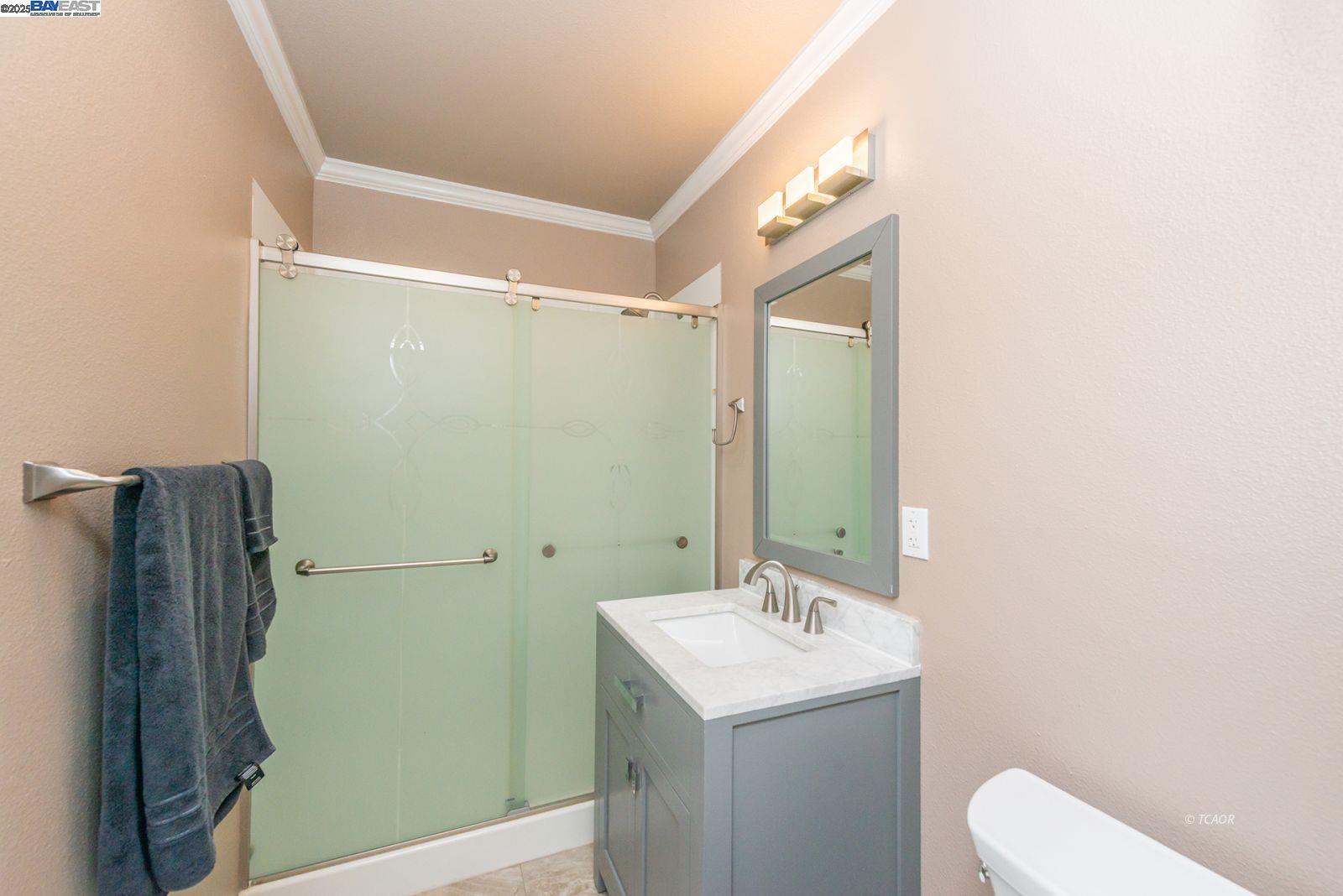 250 Mary Avenue Trinity Center, CA 96091 - Photo 29 of 49 a bathroom with a sink a toilet and shower