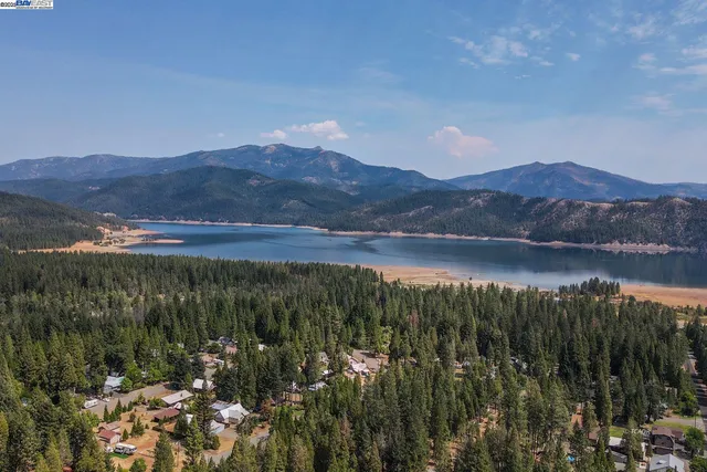 a view of lake with mountain