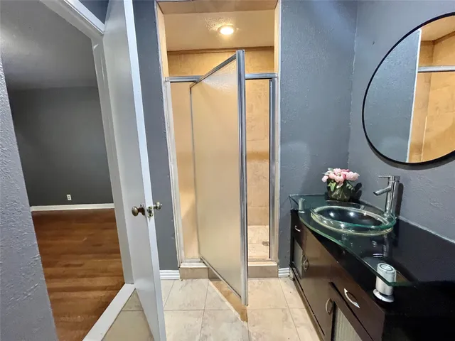 a house view with a garden space