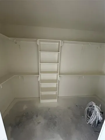 a view of a room with rack on the wall