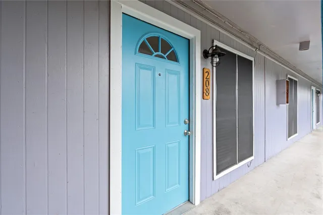 a view of front door