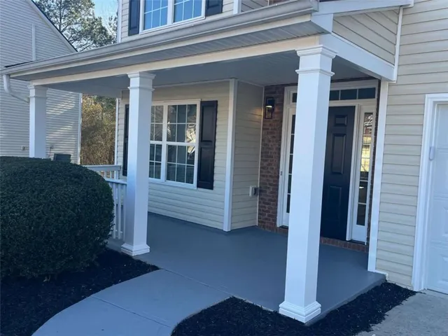 a view of front door of house
