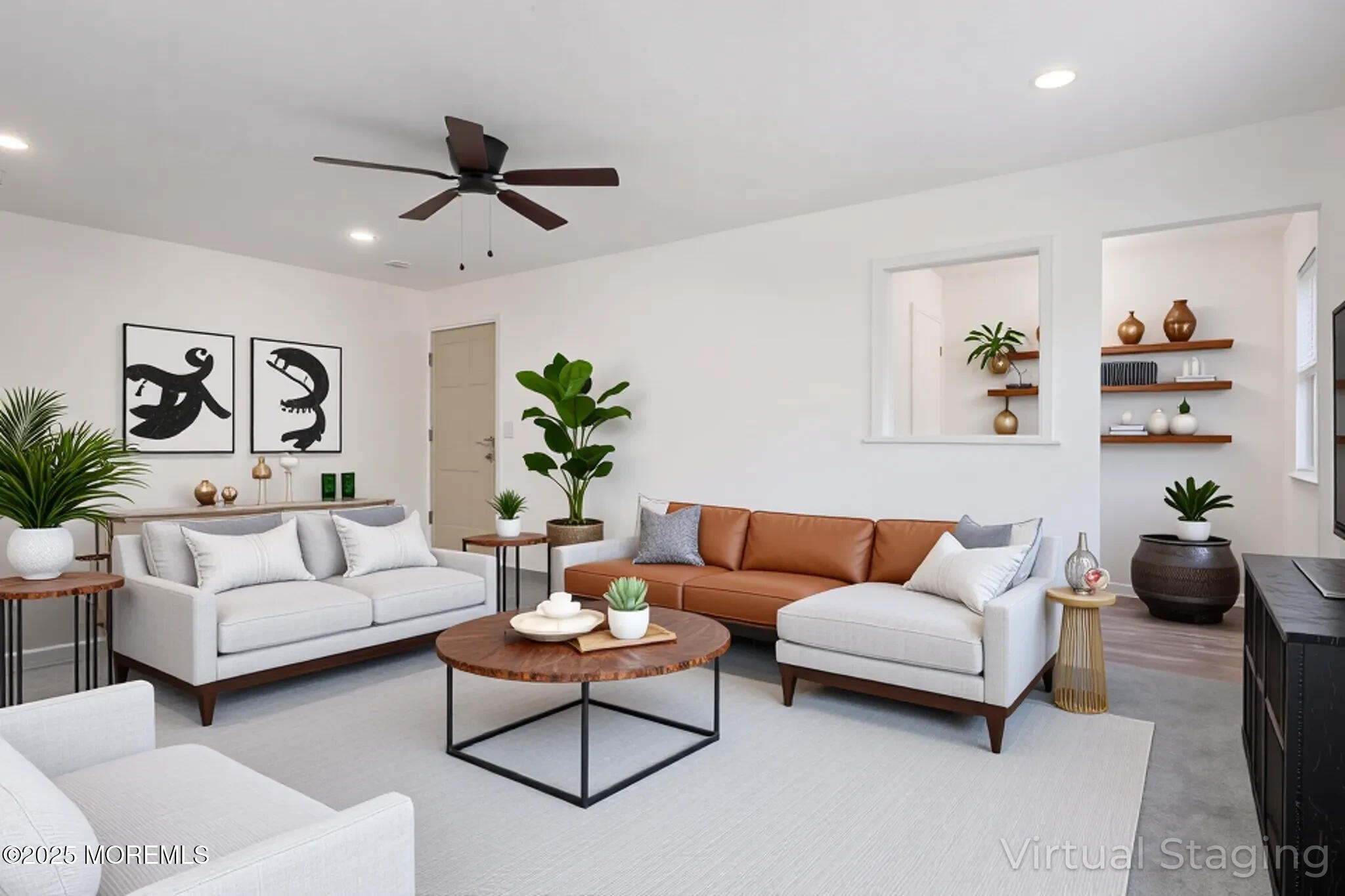 26 Windsor Terrace, Unit G Freehold, NJ 07728 - Photo 3 of 15 a living room with furniture and a potted plant