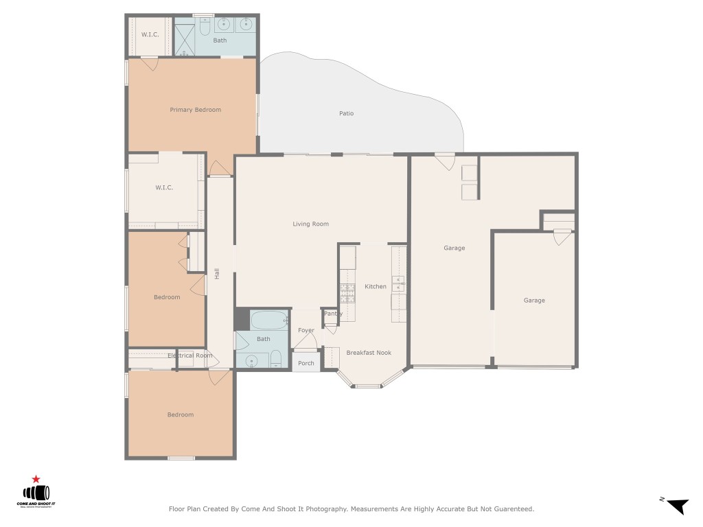 9506 Mountain Quail Road Austin, TX 78758 - Photo 15 of 16 View of property floor plan. Please note additional space at back of garage! Square footage should be verified.