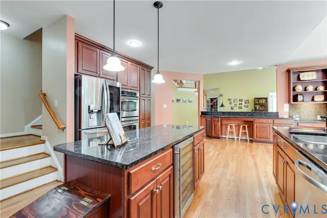 a bed room with a bed and a table