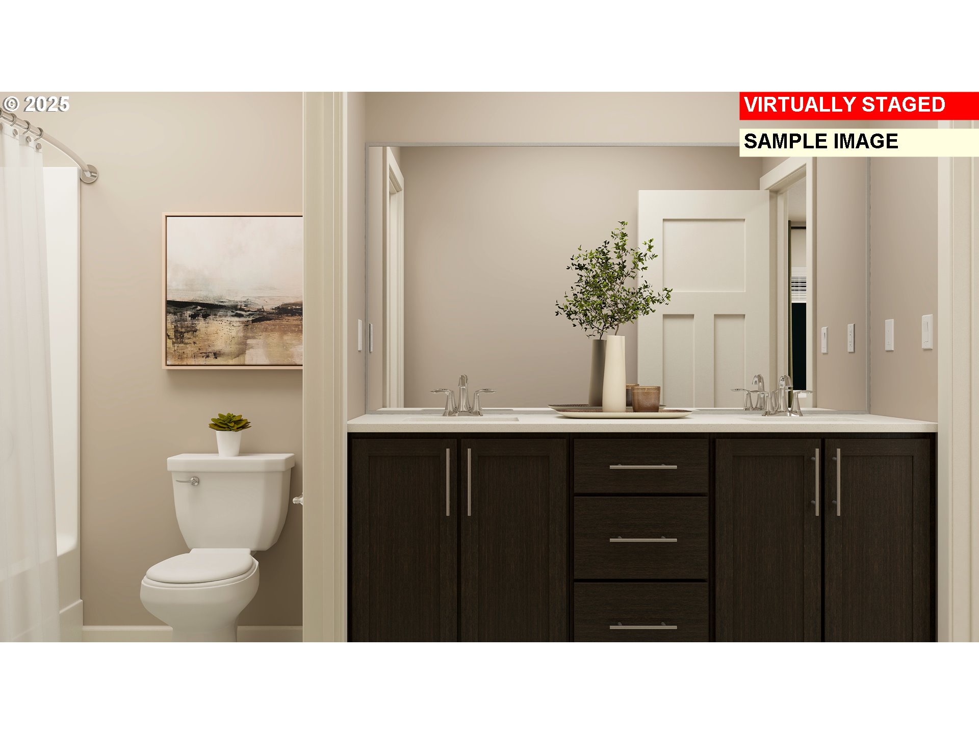 33340 Southwest Rokin Way Scappoose, OR 97056 - Photo 5 of 26 a bathroom with a sink and a mirror