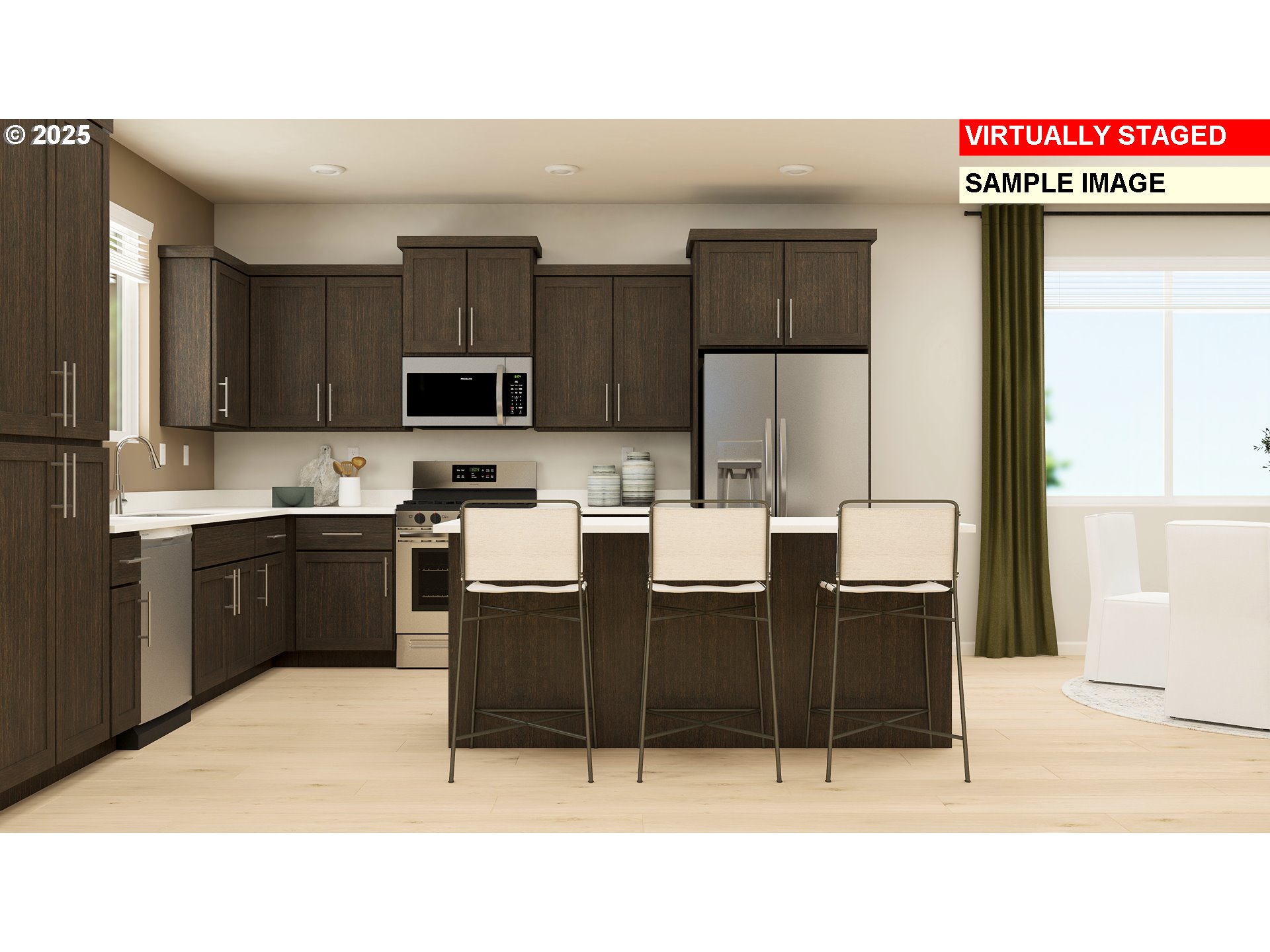 33340 Southwest Rokin Way Scappoose, OR 97056 - Photo 9 of 26 a kitchen with a sink cabinets and stainless steel appliances