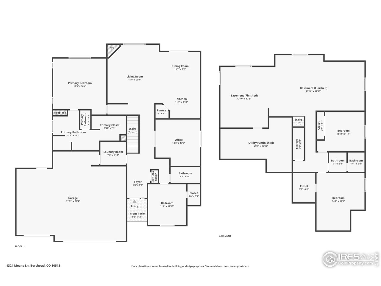 1324 Means Lane Berthoud, CO 80513 - Photo 44 of 44 Combined floorplan