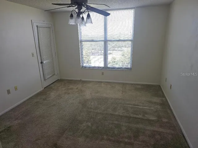 an empty room with a window