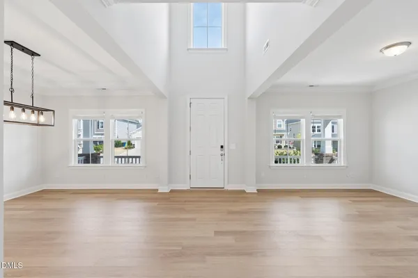a view of a building from a balcony