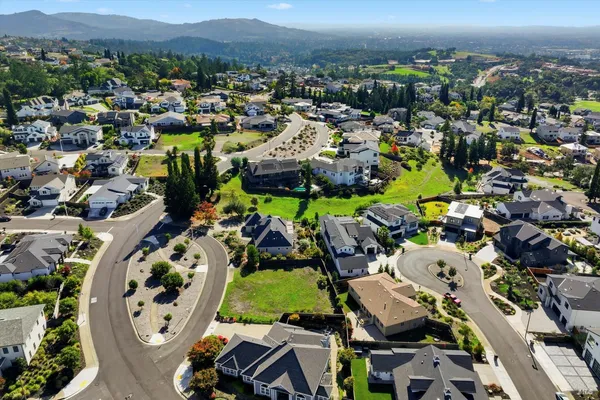 an aerial view of multiple house