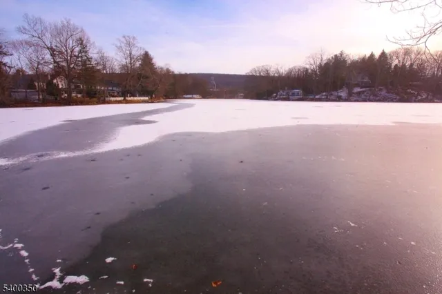 a view of an ocean and a mountain