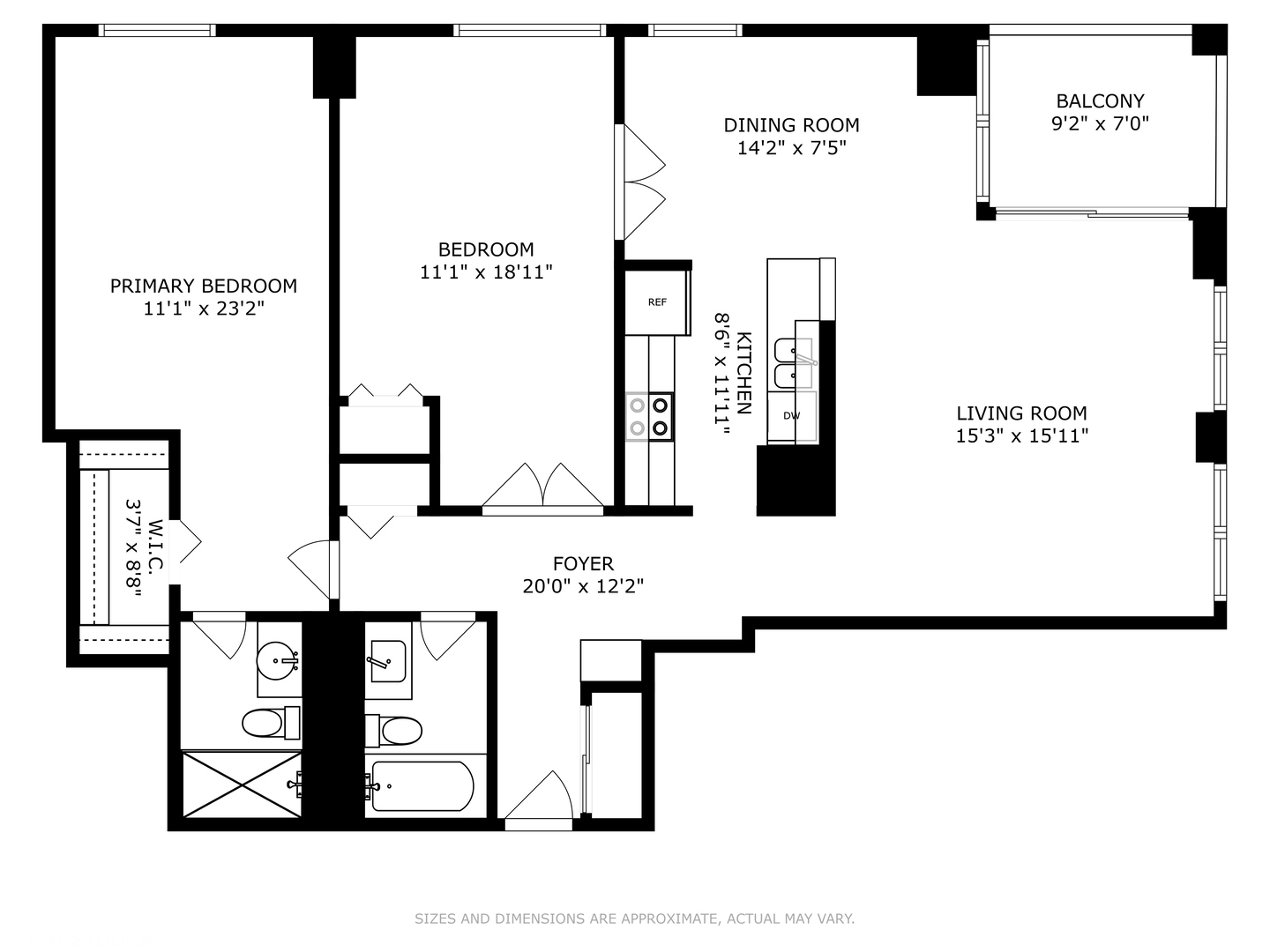 1122 North Clark Street, Unit 3401 Chicago, IL 60610 - Photo 26 of 26 a picture of a floor plan