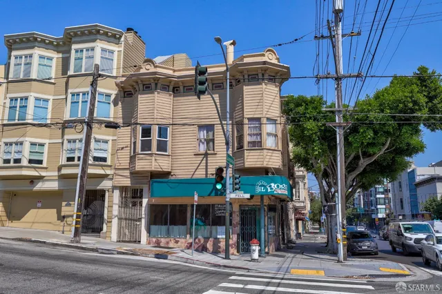 a view of a building and a street view
