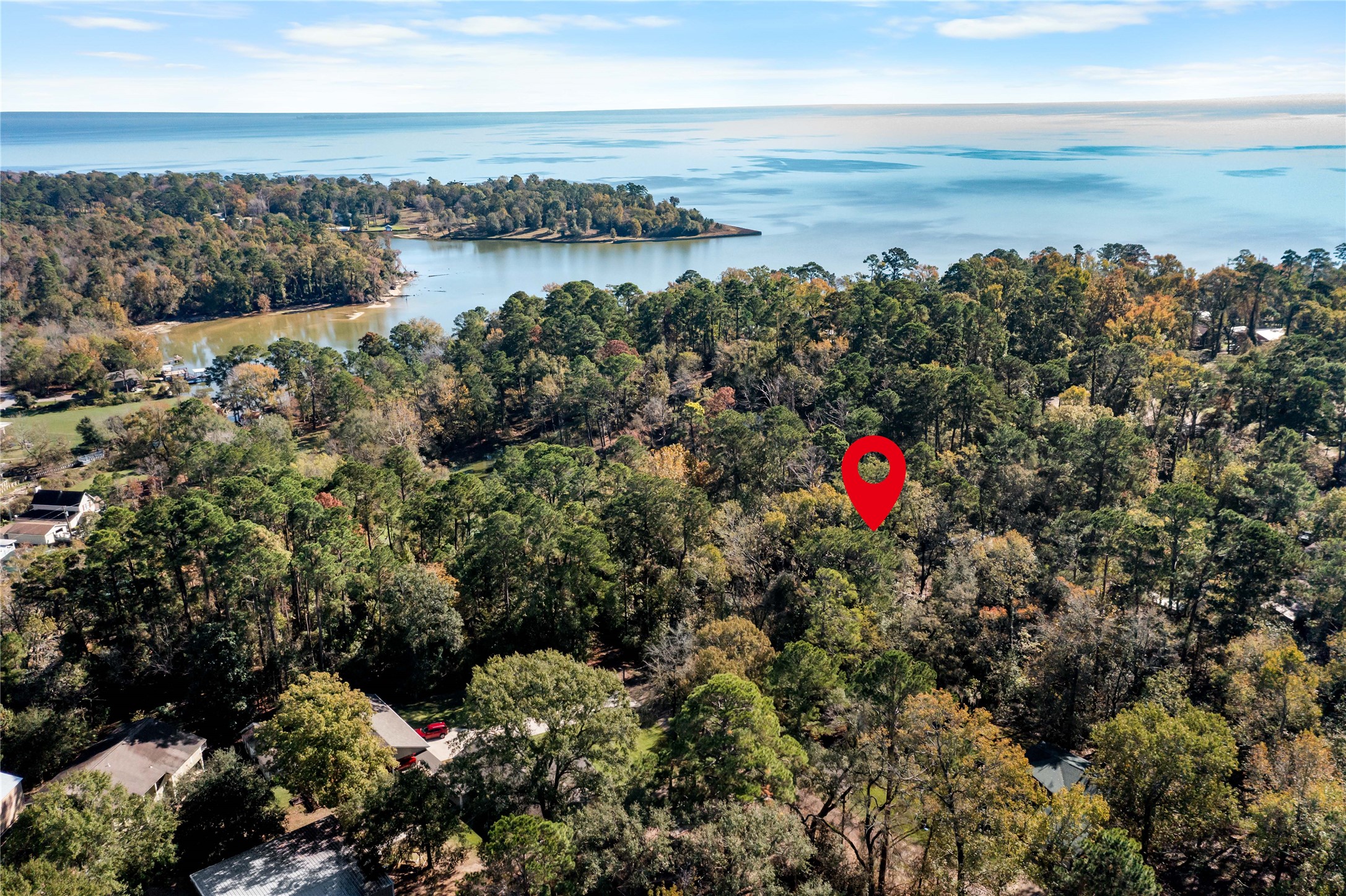 0 Lakeview Drive Point Blank, TX 77364 - Photo 6 of 10 a view of a city and lake