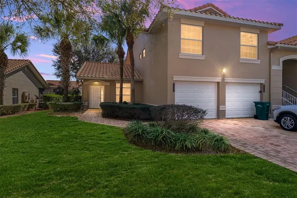 a view of a house with a patio