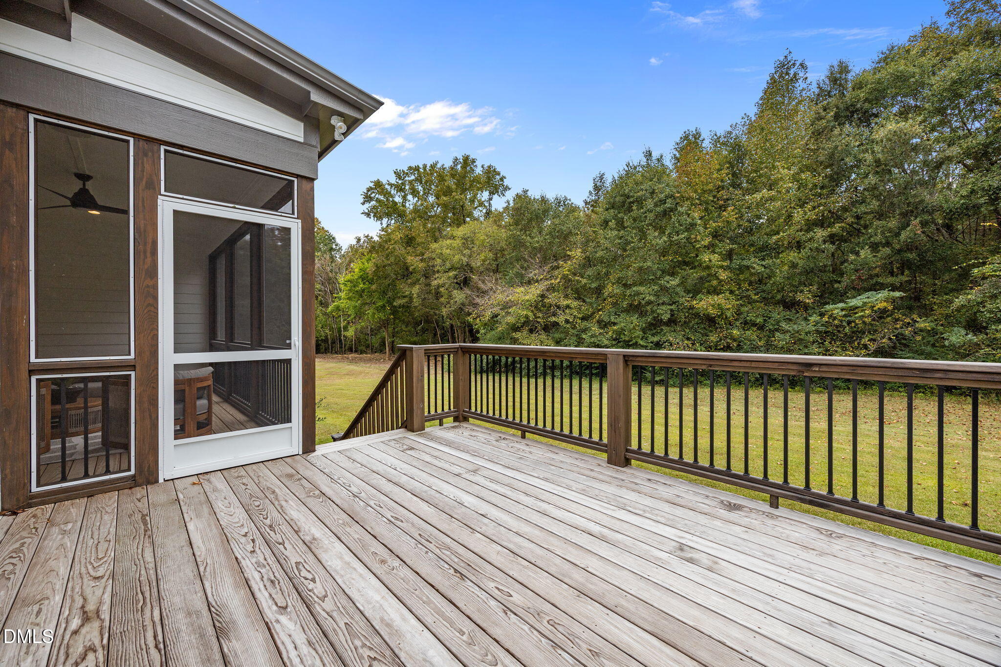 10 Carnation Road Youngsville, NC 27596 - Photo 38 of 44 a view of balcony with wooden floor and fence