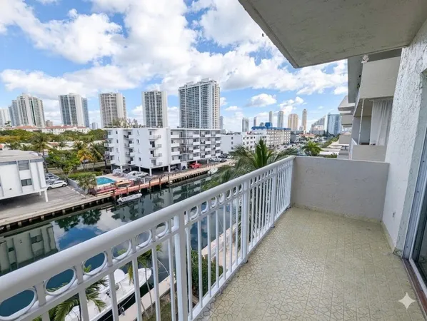 a view of city from a balcony