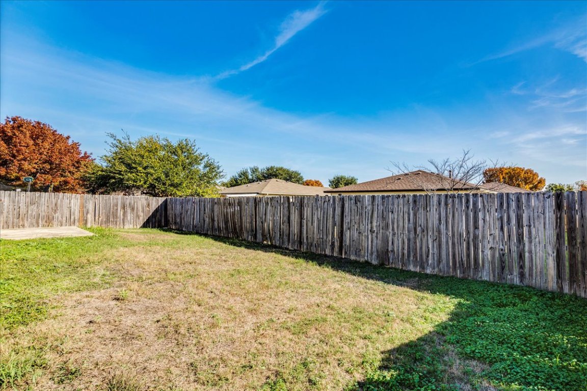 116 Keegans Way Kyle, TX 78640 - Photo 30 of 30 a view of a backyard with wooden fence