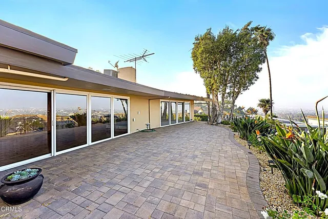 a view of an outdoor space with a porch