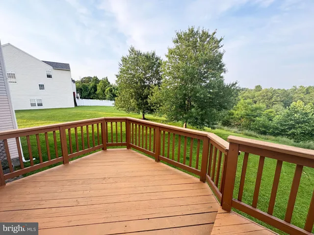 a view of a porch with a backyard