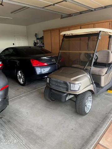 a car parked in garage